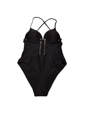 Envya Swimwear Black One Piece Swimsuit Size Small